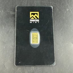 Frontier Mint 1/2 Gram .999.9 Fine Gold Bar