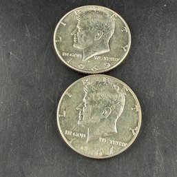 Lot Of 2 Kennedy Silver Half Dollars 1967, 1969-D