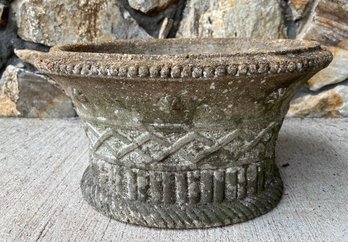 Very Heavy Vintage Tree Topper Cement Planter