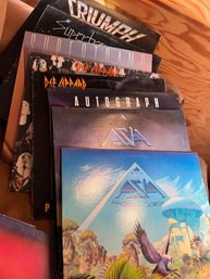 8 Vintage Vinyl LPs - Supertramp(2), Def Leppard(2), Asia(2), Triumph, Autograph