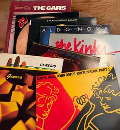 Wow! Great Vinyl- 9 LPs- Genesis(2) The Cars (2)the Kinks  ELO Hall & Oats Alan Parsons Project Aldo Nova