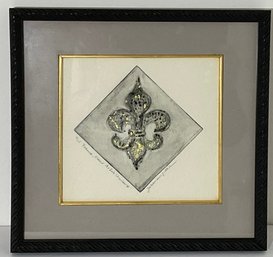 Fleur De Lis Charles V Signed & Framed Lithograph 8/175