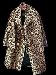 Vintage Faux Leapard Print Coat By Weatherbee No Size Indiated Looks To Be Large