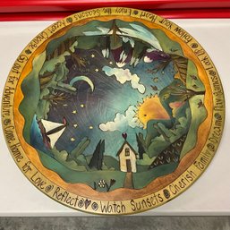 Sticks Object Art & Furniture Folk Art Wood Gorgeous 24-Inch Large Lazy Susan Nature & Home Theme Ref: LM