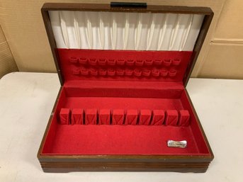 Vintage Empty Worn Wooden Cutlery Utensil Holder Dovetail Edges Very Worn Condition