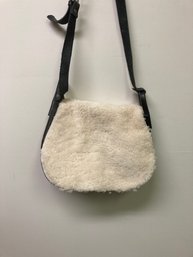 Ecote Genuine Shearling And Leather Black Purse New With Tags