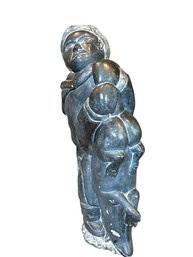 Large Eskimo Soapstone Carving