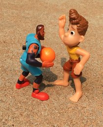 Lot Of 2 Toy Action Figures - Lebron James Basketball Figure & Pixar's Alberto Scarfano From Luca