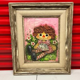 Vintage Edna Vierra Signed Raggedy Ann Doll 3D Art Framed 24.5 X 20.5 Ref: PH