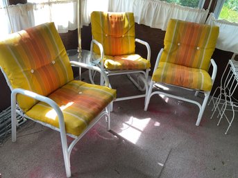 Trio Of Vintage Patio Chairs
