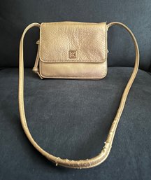 Champagne Faux Leather Handbag Purse