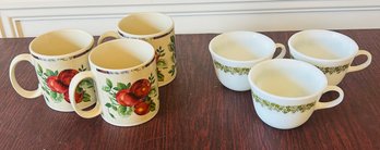 Mug Lot - Sakura/Oneida And Pyrex
