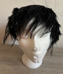 Feather Fascinator Black Headband Hat