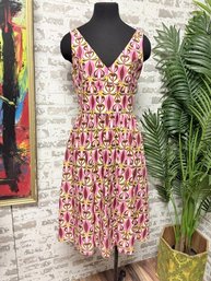 Laundry By Shelli Segal 100% Cotton Fit & Flare Sundress - Size 6