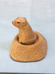 Prairie Dog Native American Pueblo Folk Art Terracotta Pottery Souvenir From Prairie Homestead South Dakota