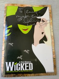 2003 Souvenir Book Defy Gravity Musical Wicked Autographed By Idina Menzel Who Played Elphaba