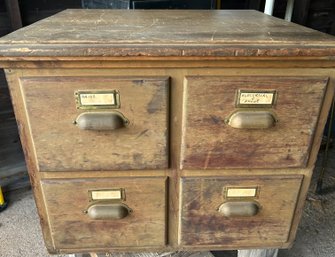 Wooden Machinist Cabinet With Four Drawers