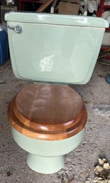 American Standard Green Porcelain Toilet 1972 Vintage