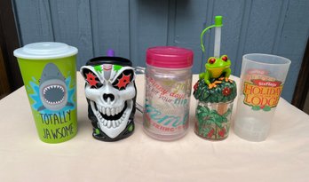 Four Plastic Drink Glasses