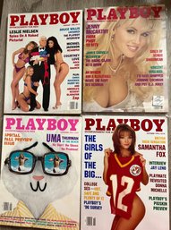 Set Of 3 Vintage 1986 Playboy Magazines