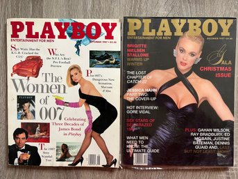 Set Of 2 Vintage 1987 Playboy Magazines