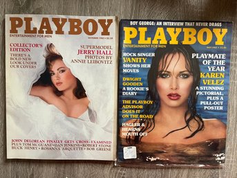 Set Of 2 Vintage 1985 Playboy Magazines