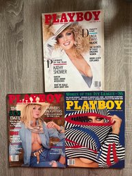 Set Of 3 Vintage 1986 Playboy Magazines