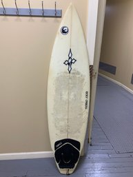 Vintage Used Condition Ricky Carroll Surfboard Signed On Back With Serial Number And Dimensions
