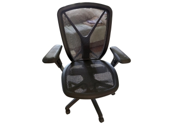 Allseating Fluid Ergonomic Mesh Task Chair Featuring A Distinctive X Shaped Back Frame And Adjustable Armrests