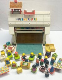 1970s Fisher-Price Little People School House W/ Little People & Accessories