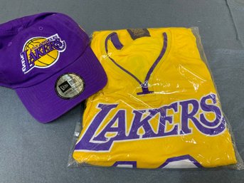 Unused Condition Los Angeles Lakers Basketball Team Baseball Cap And Size XL Jersey No 16