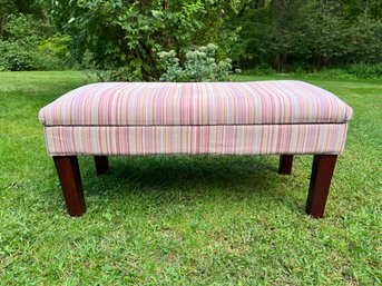 Pink Stripe Multi Purpose Storage Bench