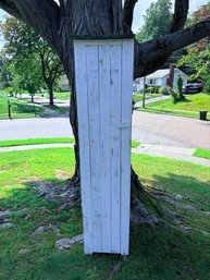 Custom Built, Reclaimed, Wood Whitewashed Vintage Cupboard