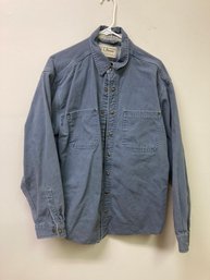 Mens LL Bean Heavy Work Shirt Plaid Lined Size Large