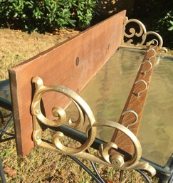 Hanging Coat Rack Shelf With Fancy Corner Brackets