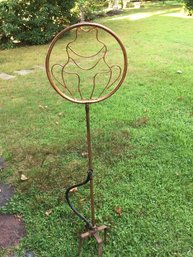 Rare Vintage Twirling Lawn Sprinkler - Copper Frog Design, Stick It Anywhere, Connect To Regular Water Hose
