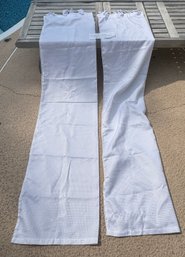 2 Panel White Shower Curtain 32 X 70
