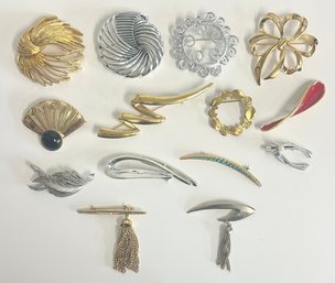 Lot Of Geometric Brooches