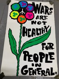 Retro 1960s Anti War Poster Wars Are Not Healthy For People In General
