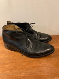 Mens Black Bruno Magli Leather Ankle Boots Size 12