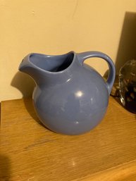 Mid Century Hall Blue Pitcher
