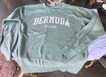 Clean Warm Baypointe 'Vintage Made' Light Green Bermuda Sweatshirt Shirt