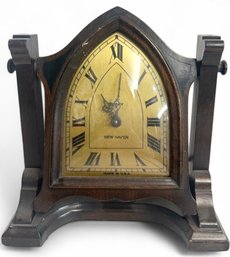 New Haven Clock Company Gothic-style Arch Desk Or Mantel Clock