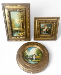 3 Small Signed Oil Paintings