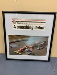 1997 Framed Photo Of Nascar Texas Motor-speedway Crash With NO 3 Car Dale Earnhardt