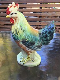 1950s Majolica Ceramic Rooster