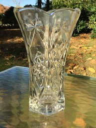 1960s Heavy Anchor Hocking Star Of David Pattern American Prescut Vase