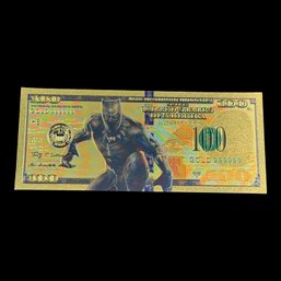 $100 Black Panther Gold Foil Bill