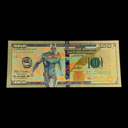 $100 Silver Surfer Gold Foil Bill