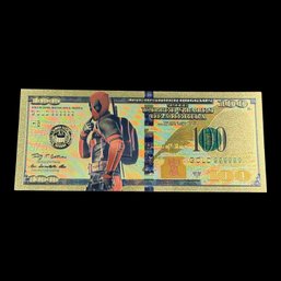 $100 DeadPool Gold Foil Bill